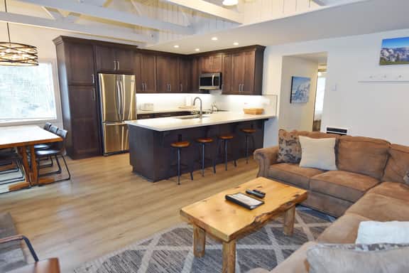 #142 A corner unit with a view of Mammoth Mountain from the dining area - Image 3